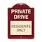 Signmission Private Drive Private Drive Residents Heavy-Gauge Aluminum Sign, 24" x 18", BU-1824-23271 A-DES-BU-1824-23271 - alternate 1